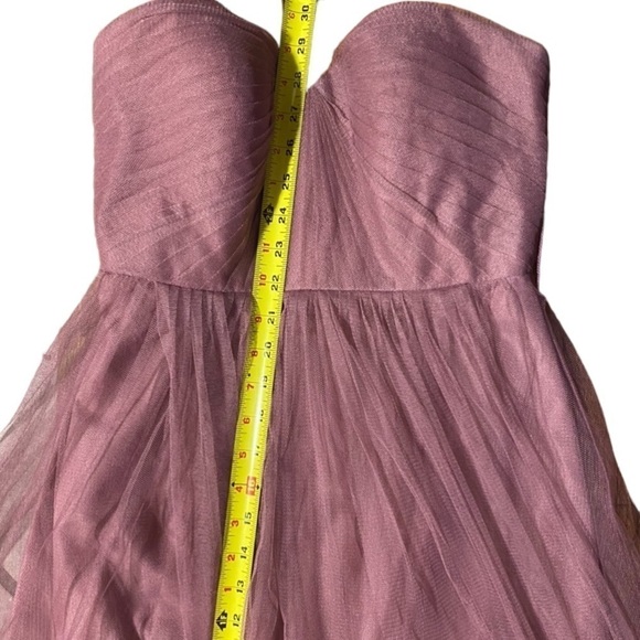 Jenny Yoo Collection Dusty Pink Strapless Tulle Dress Women’s 2 Prom Bridesmaid - Picture 4 of 15